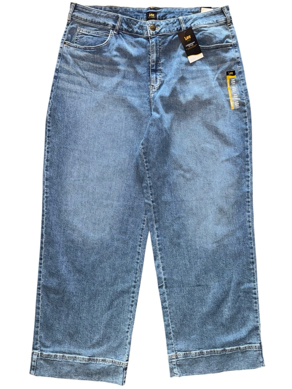 NWT Lee Women’s Elevated Retro High Rise Trouser Jeans 22W Long Stretch Denim